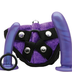 Bend Over Beginner: Take a ride on the wild side with this sexy harness and strapon dildo sex toy!